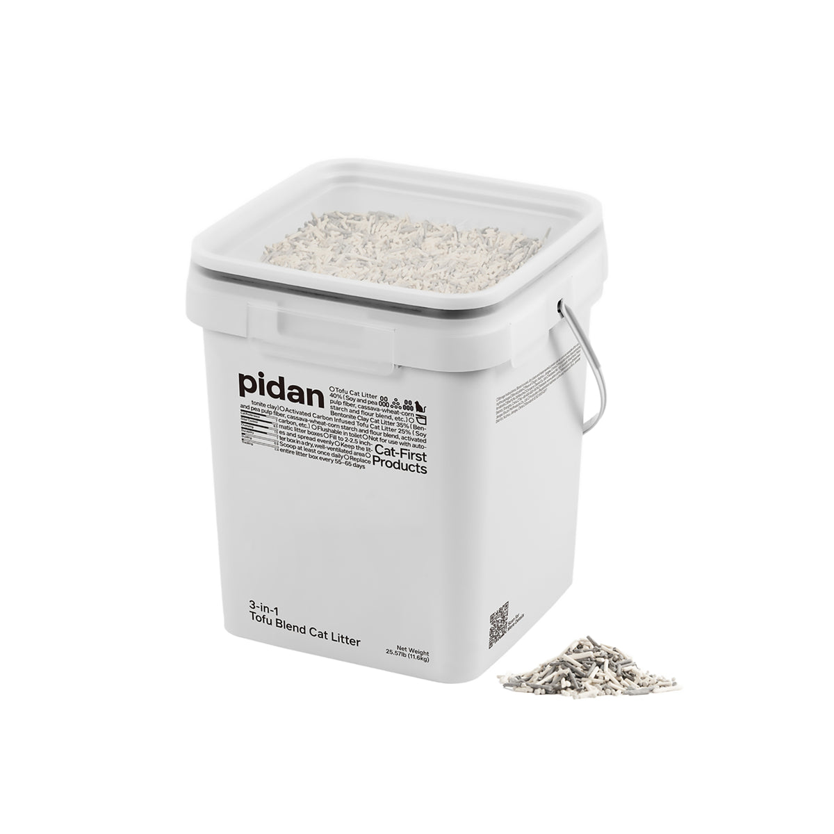 Tofu- & Bentonit-Katzenstreu mit Aktivkohle 11,6 kg